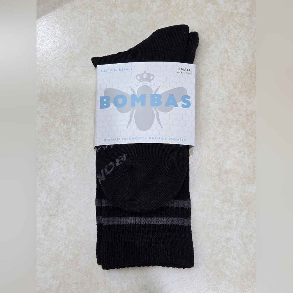 Bombas Crew Calf Socks Small Black~Grey Womens BNWT 5 Pair Bee Better - Picture 3 of 13